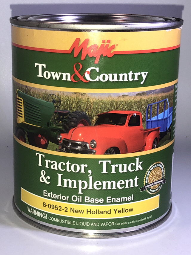 1 EACH Qt. Yenkin-Majestic Paint #8-0952 Ext Gloss New Holland Yellow-SHIP N 24H