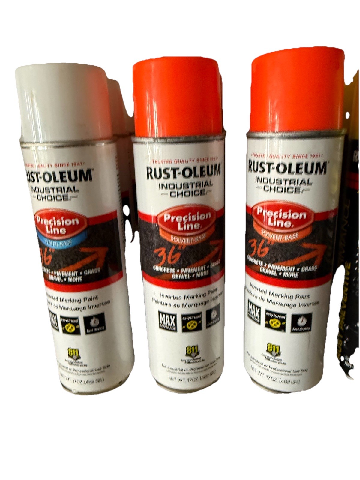 2 PACK – Rust-Oleum – 203030V – Precision Line Marking Paint, 17 Oz, White