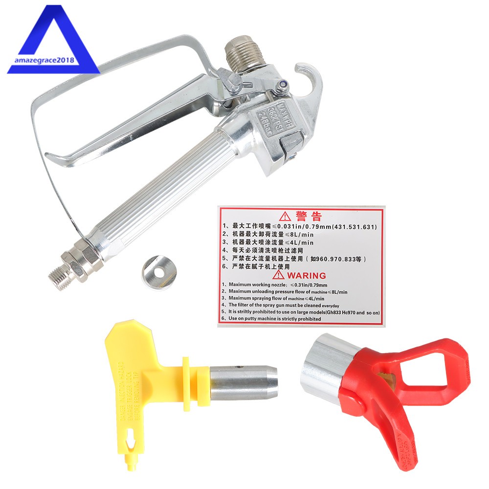 10 PCS For Sprayers 3600PSI Airless Paint Spray Gun w/ Tip&Tip Guard Sprayers