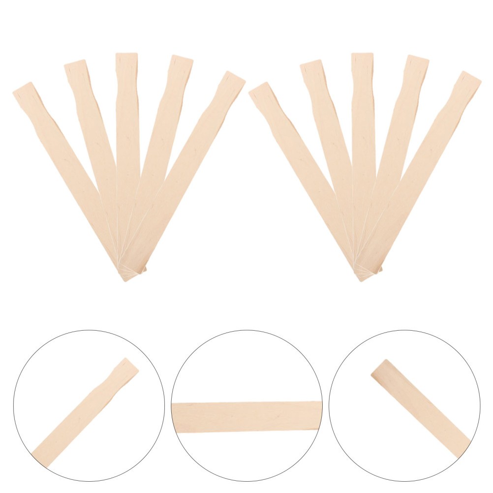 15Pcs Natural Strength Wood Stirring Rods for Paint and Resin Mixing Khaki Color