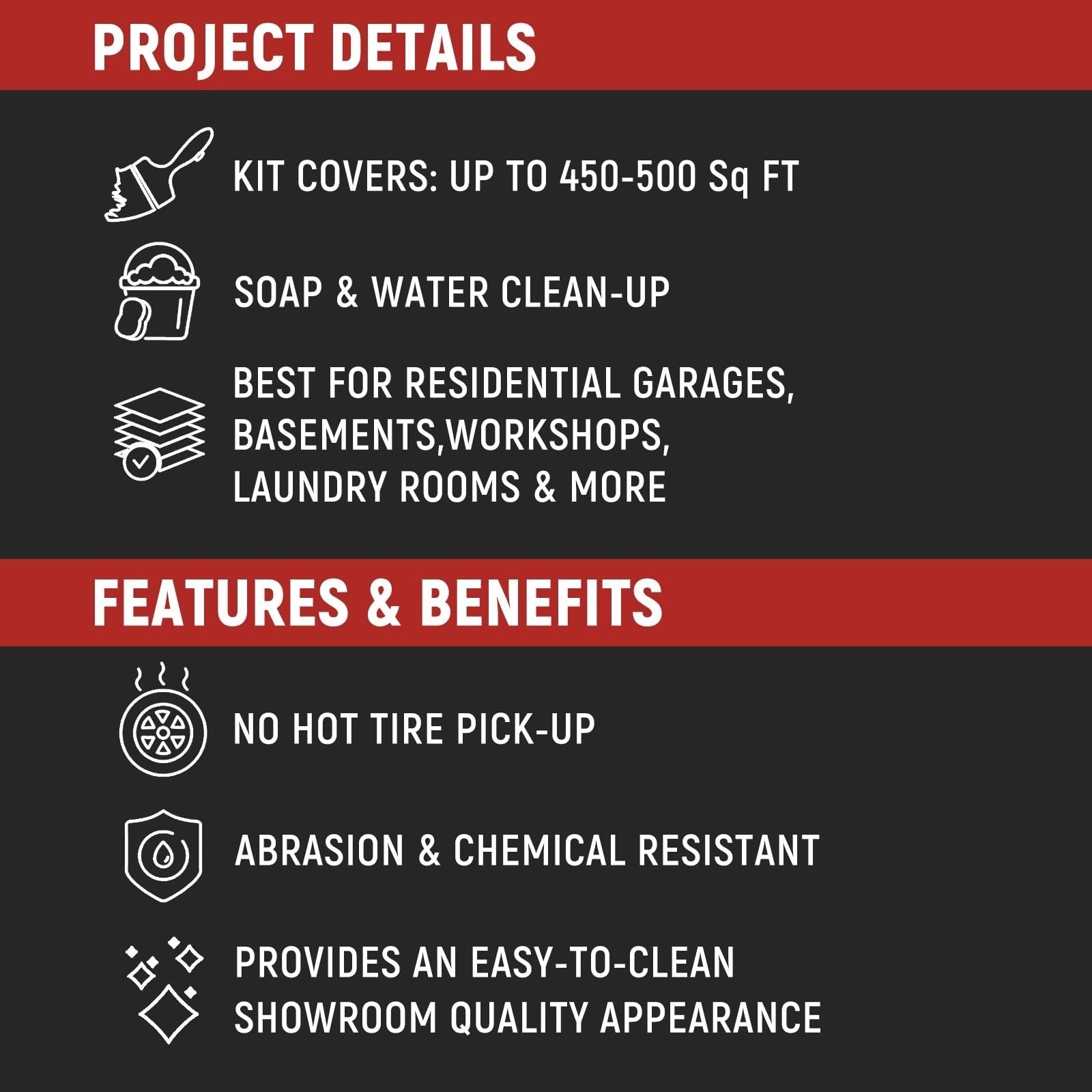 ShangTianFeng Professional Epoxy Floor Paint Kit – 1 Gallon Red Acrylic