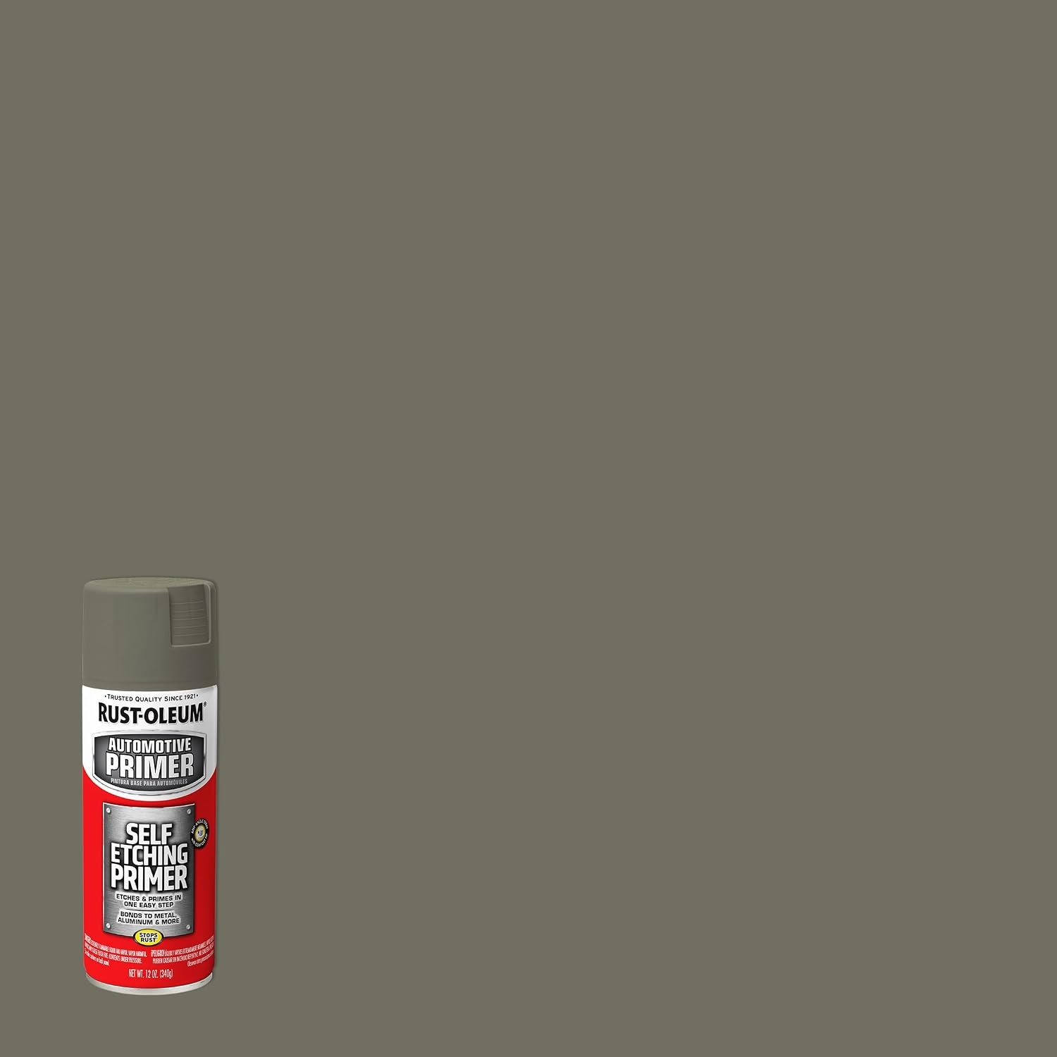 Automotive Self Etching Primer Spray Paint 12oz Matte Dark Green Rust Stop