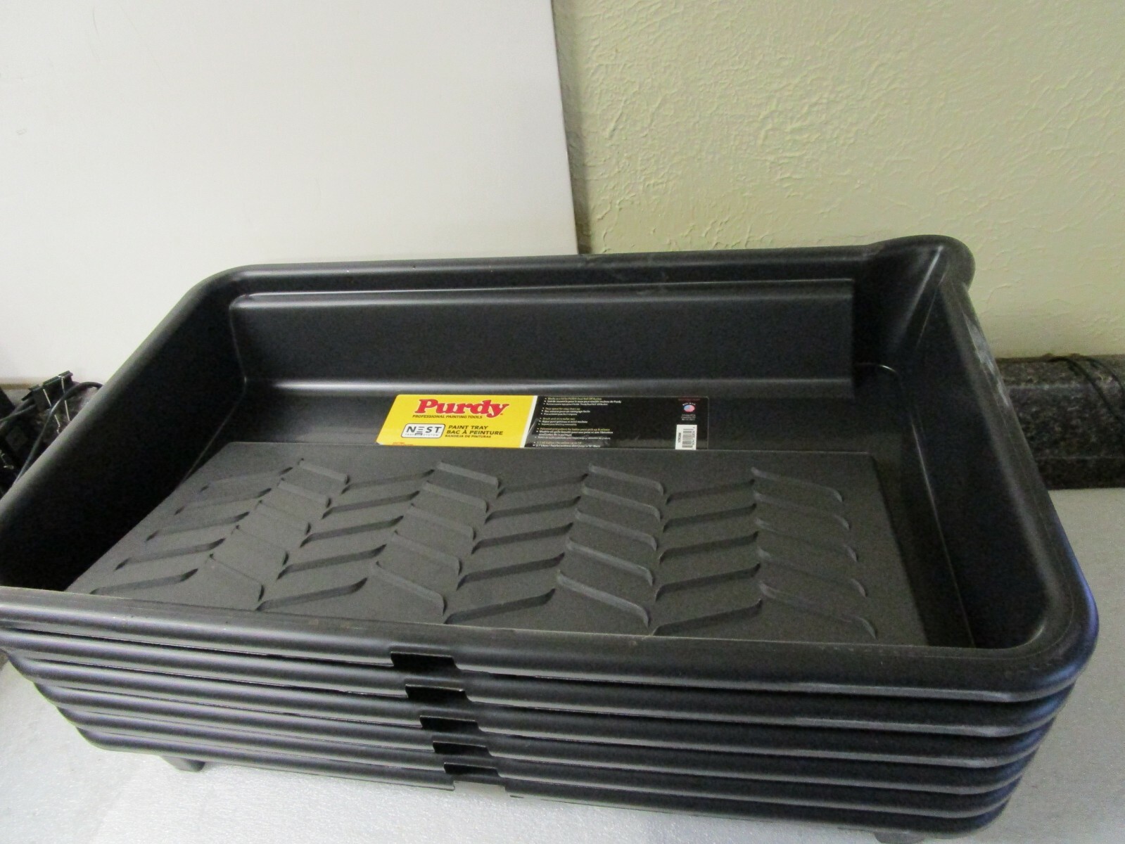 Qty (6) Purdy Nest 1.5 Gal Paint Tray 18″x26″ Durable Plastic Pour 14T903000