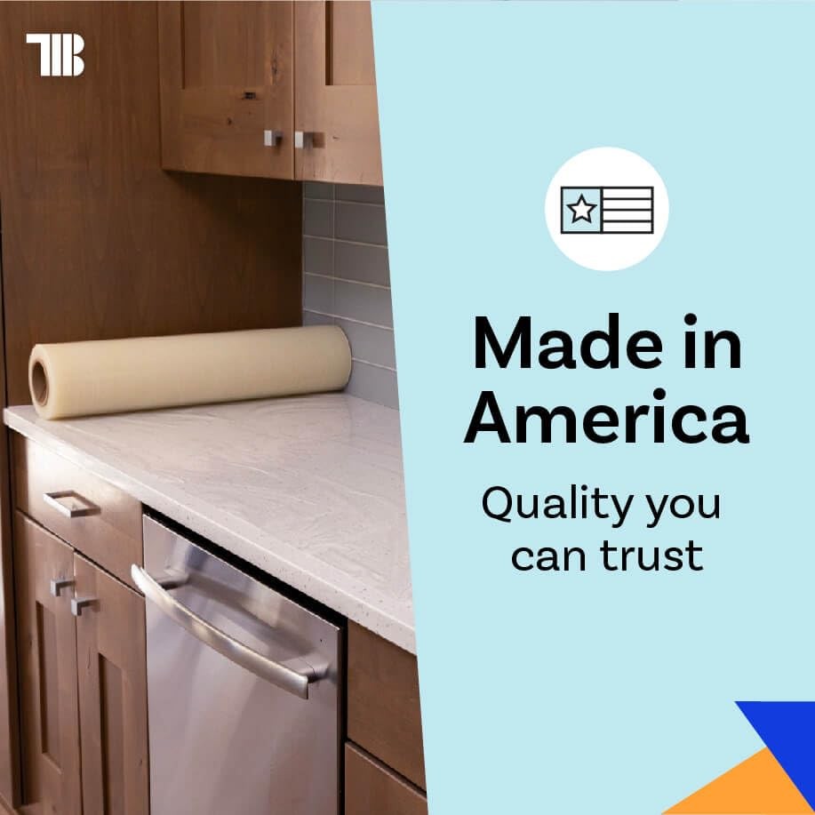 Tapemanblue Countertop Protection Film 30 X 600 Made In Usa Self Adhesive Clear