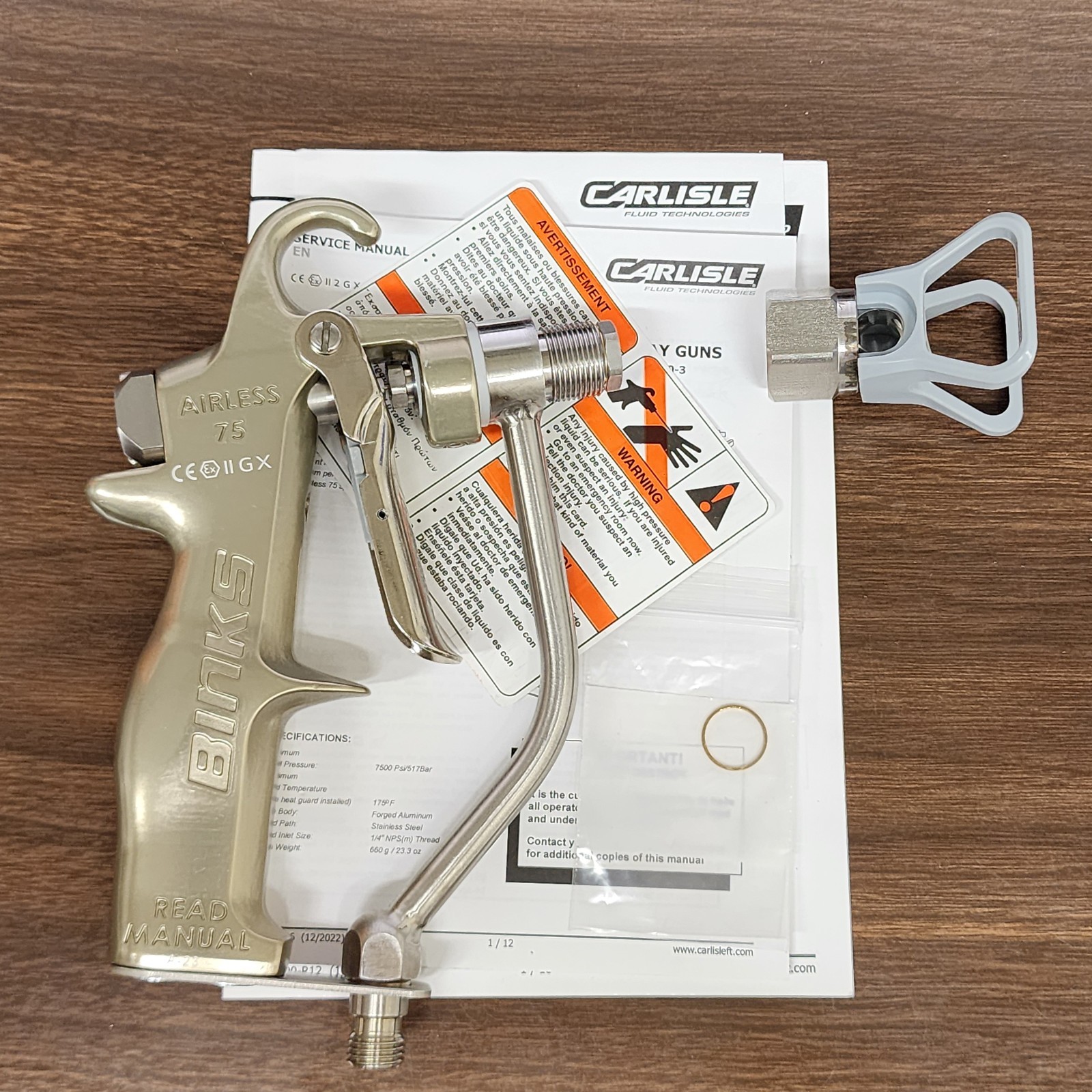 NEW Binks 0811-7500-1 Airless Model 75 Spray Gun,7500 Psi