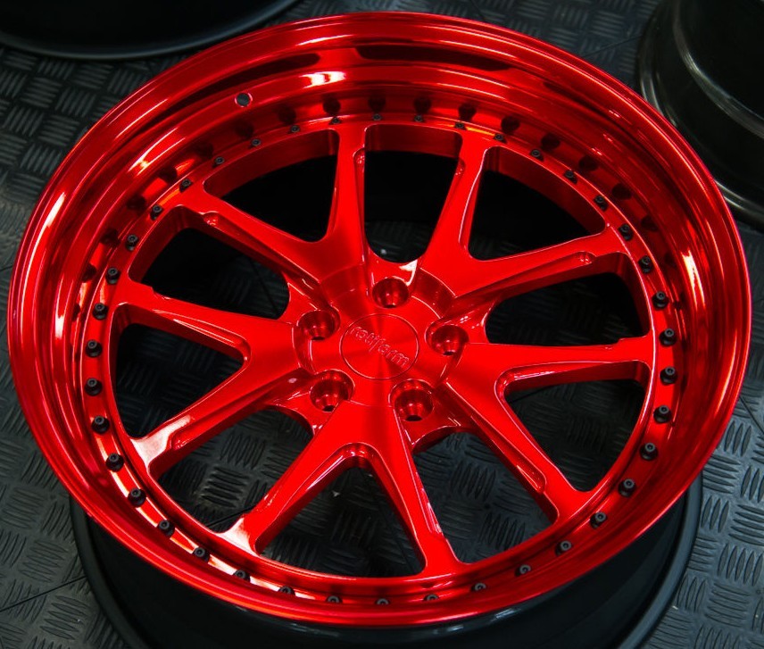 Gloss Transparent Candy FIRE RED powder coating paint, 1Lb/0.45kg