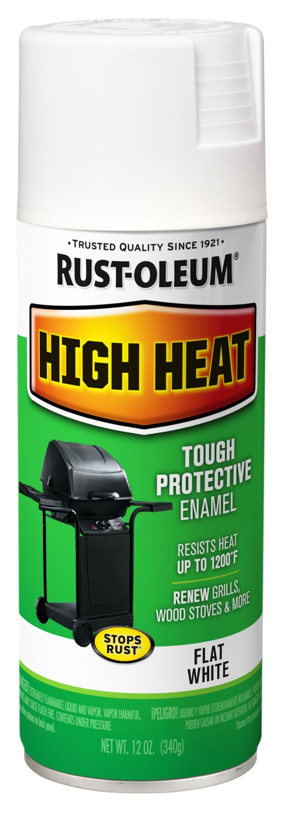Rust-Oleum 7751830 High Heat Enamel Spray Paint, 12 oz (Pack of 1), White