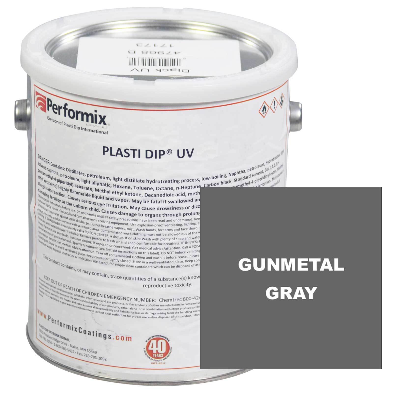 Plasti Dip, 1 Gallon Can, UV Concentrate (unthinned), Matte – GUNMETAL GRAY