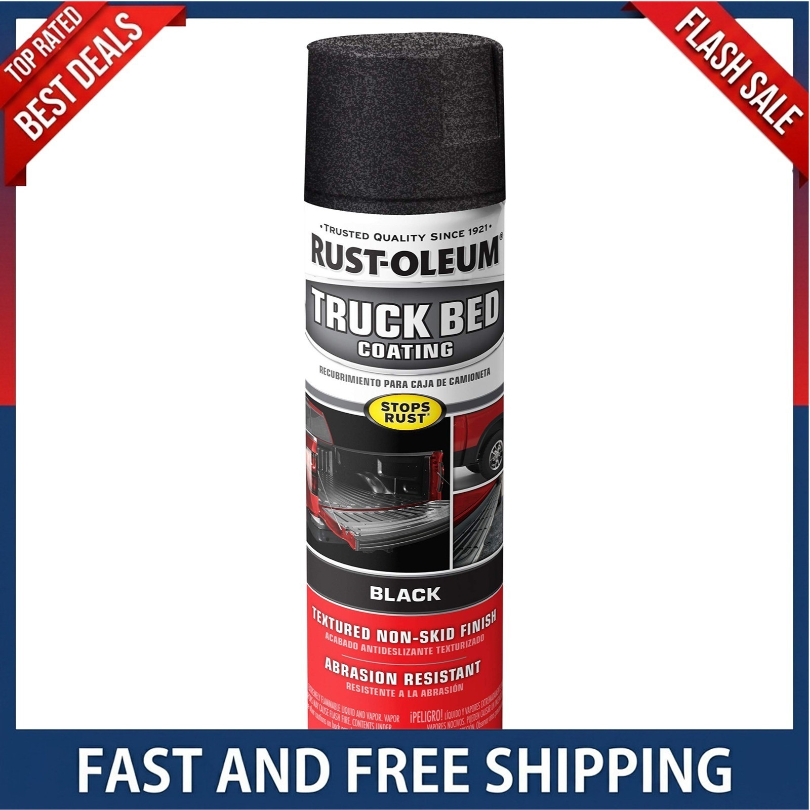 Black Automotive Truck Bed Liner Coating Spray Paint Trailer Floor Protector