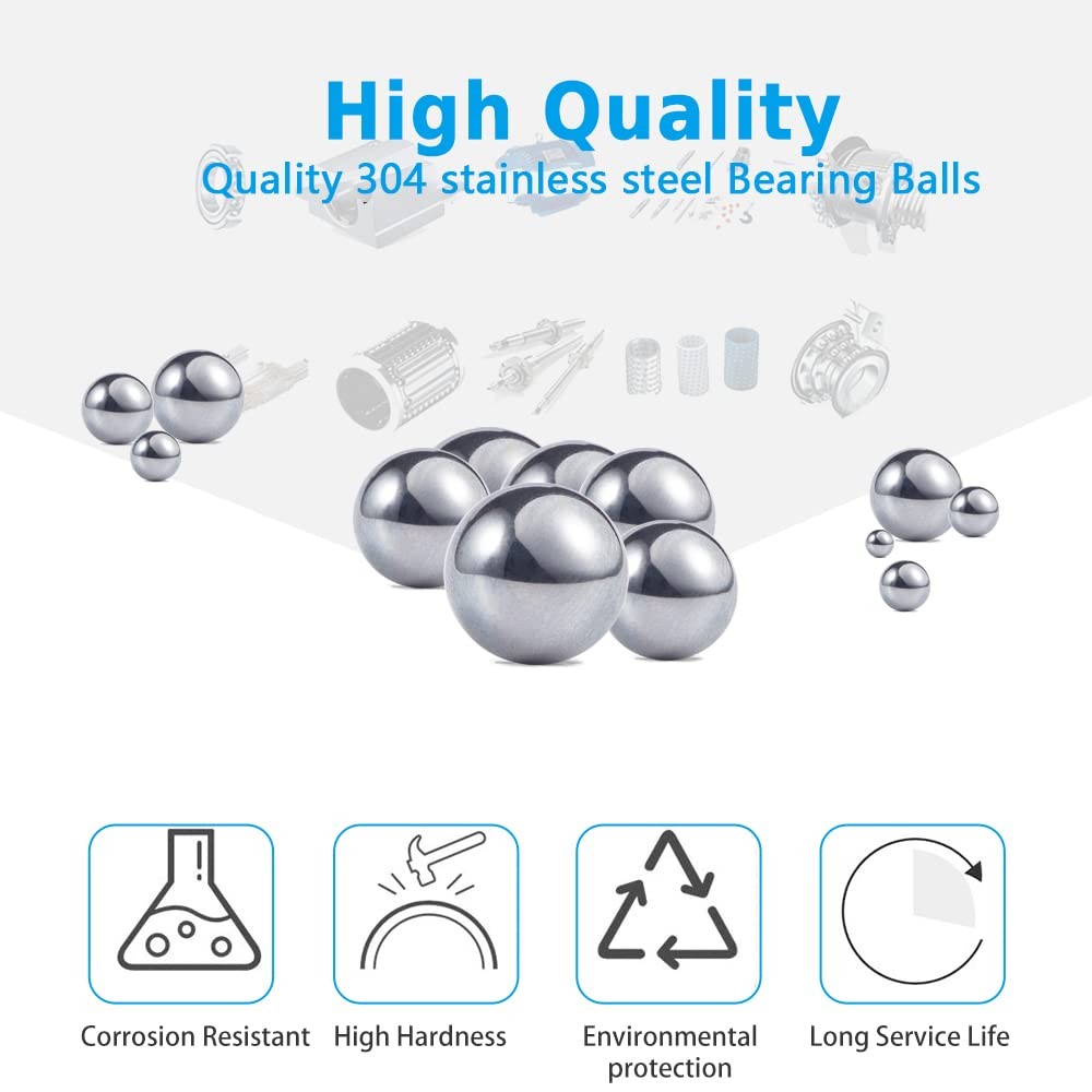 200 Pcs 5.5mm Stainless Steel Paint Mixing Balls Agitator Ball Set for Hobby