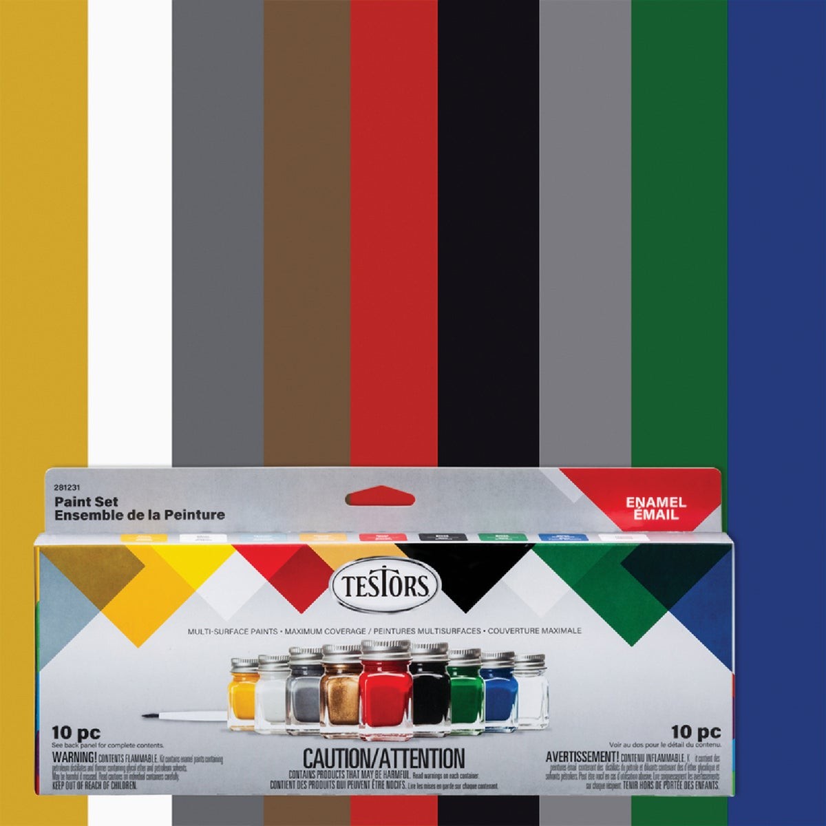 Testors Craft Multi-Surface Enamel Paint Set (9-Bottle) 281231 Testors 281231
