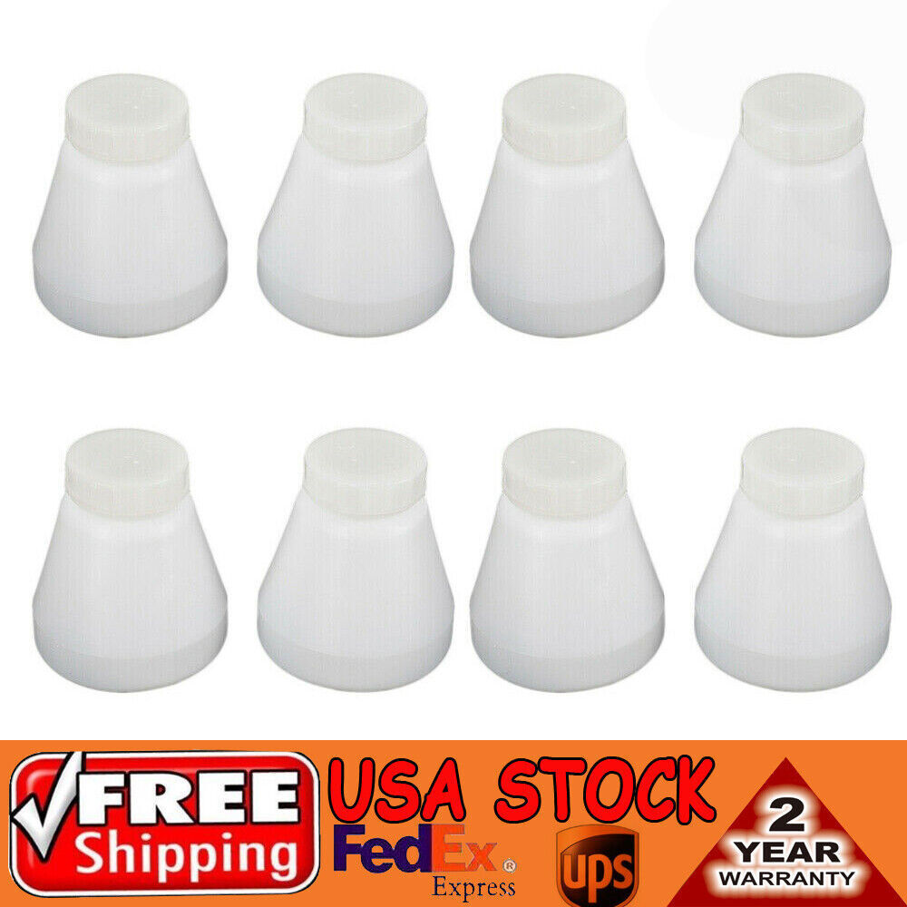 8pcs hopper cup Bottle for powder coating system PC02 PC03 paint spray gun white
