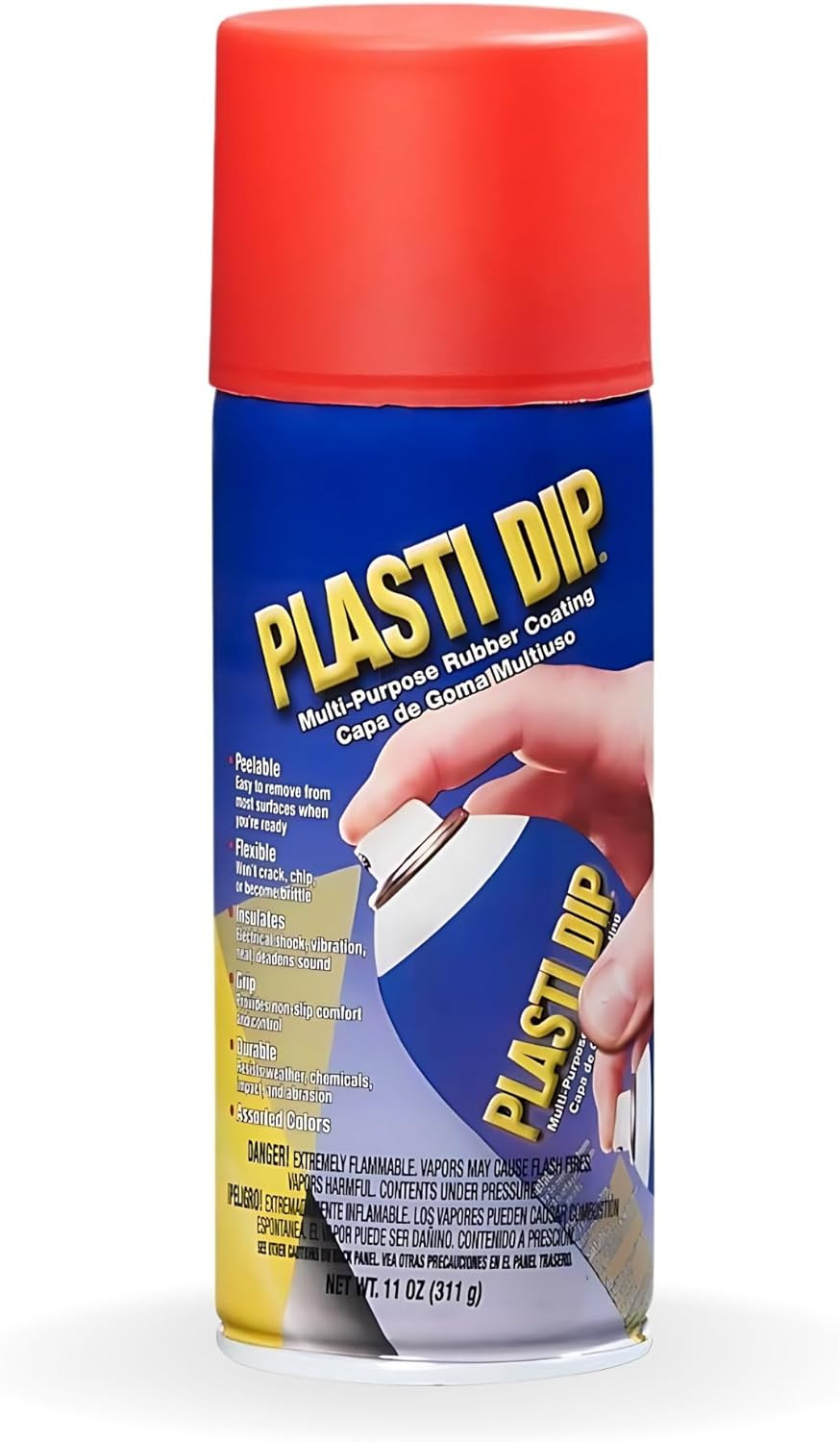 Plasti Dip Red Spray – 11Oz Aerosol Rubber Coating – Flexible, Peelable, Protect