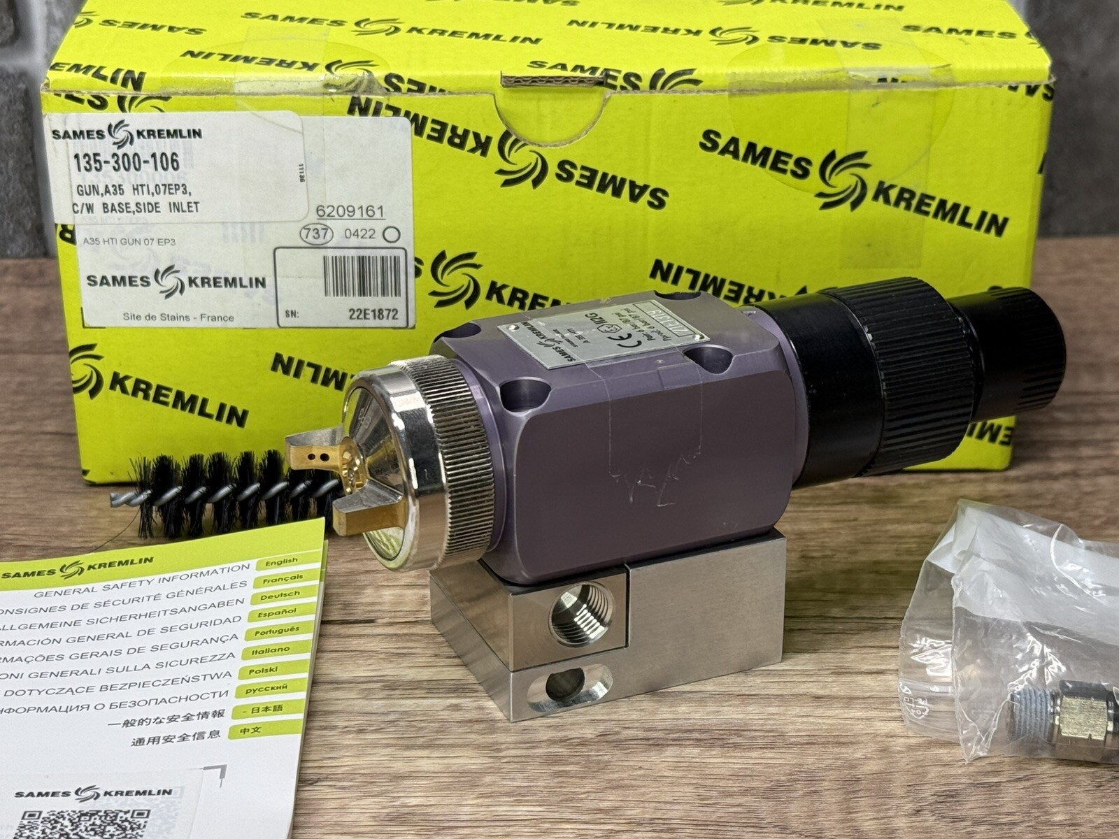 Sames Kremlin A35 HTI Automatic Airspray Spray Gun P/N A35 HTI 135-300-106 NEW