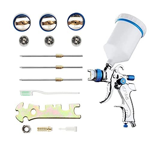 Jolino Hvlp Gravity Feed Air Spray Gun Professional Air Paint Kits 3 Nozzles