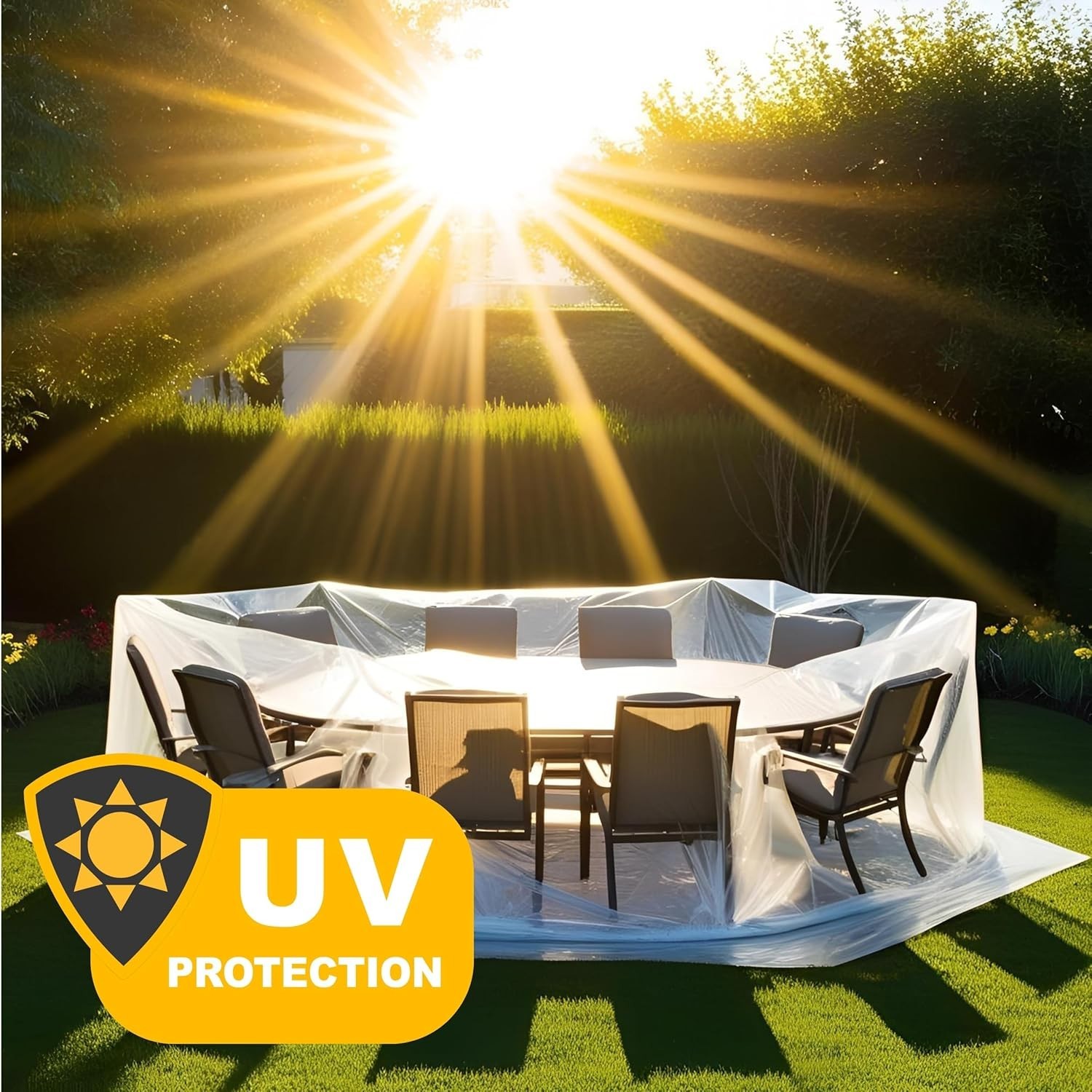 Versatile 6 Mil UV Protection Clear Sheeting – 10′ x 25′ for Gardening and More