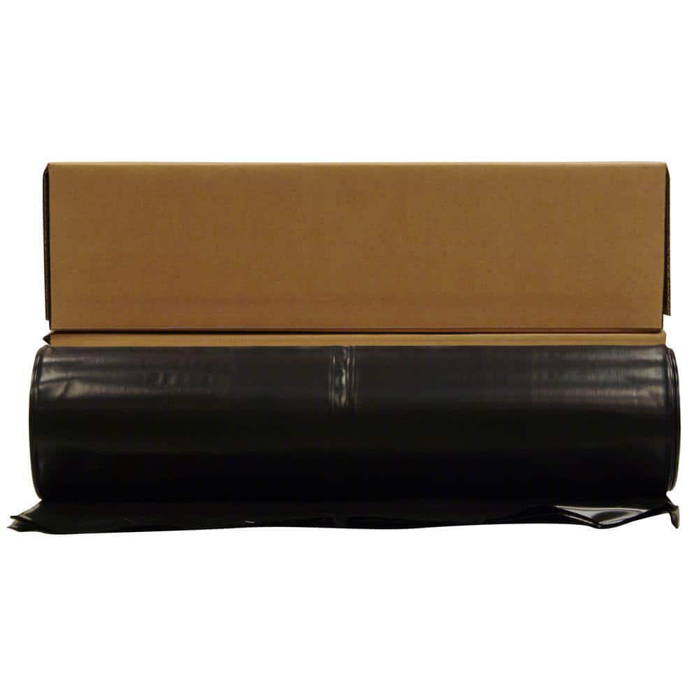 Polyethylene Plastic Sheeting Black 20′ x 100′ Construction Film 4 mil Thickness
