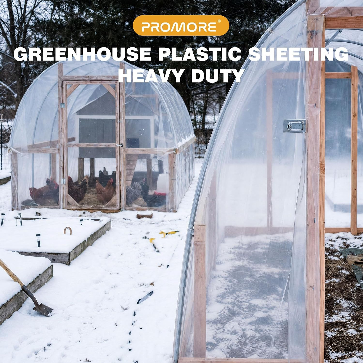 6 Mil Plastic Sheeting, 10X25 FT, Greenhouse Plastic | Heavy Duty, UV Resistant,