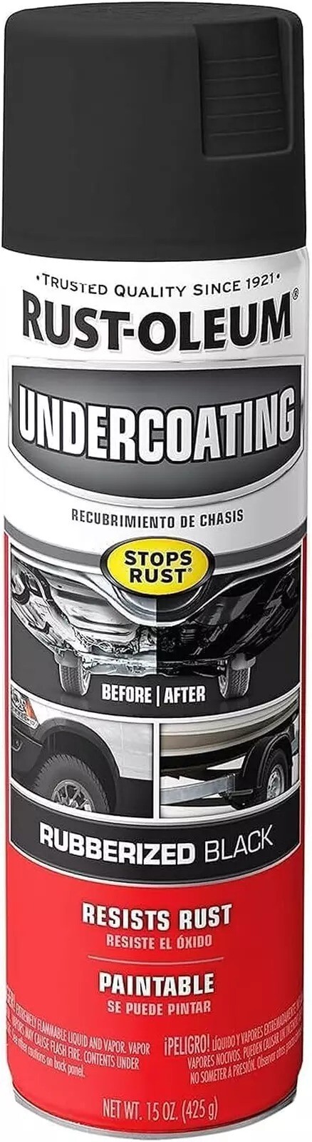 Truck Rubberized Undercoating Spray, 15 oz, Black