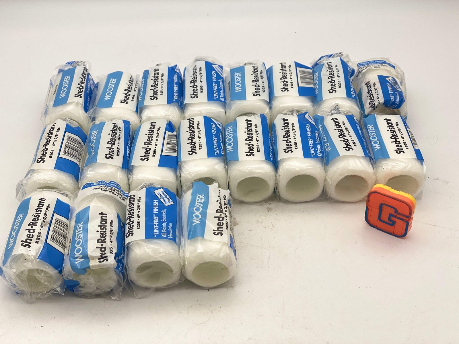 Wooster R205 4″ Shed Resistant 3/8″ Pile Nap Roller Cover, *Lot of (20) (No Box)