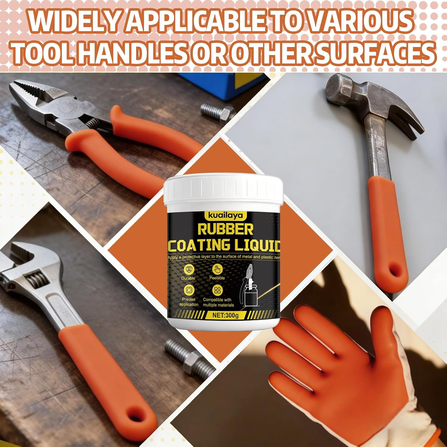 Rubber Dip for Tools, Liquid Rubber Dip Tool Handle Dip Coating Effective Protec