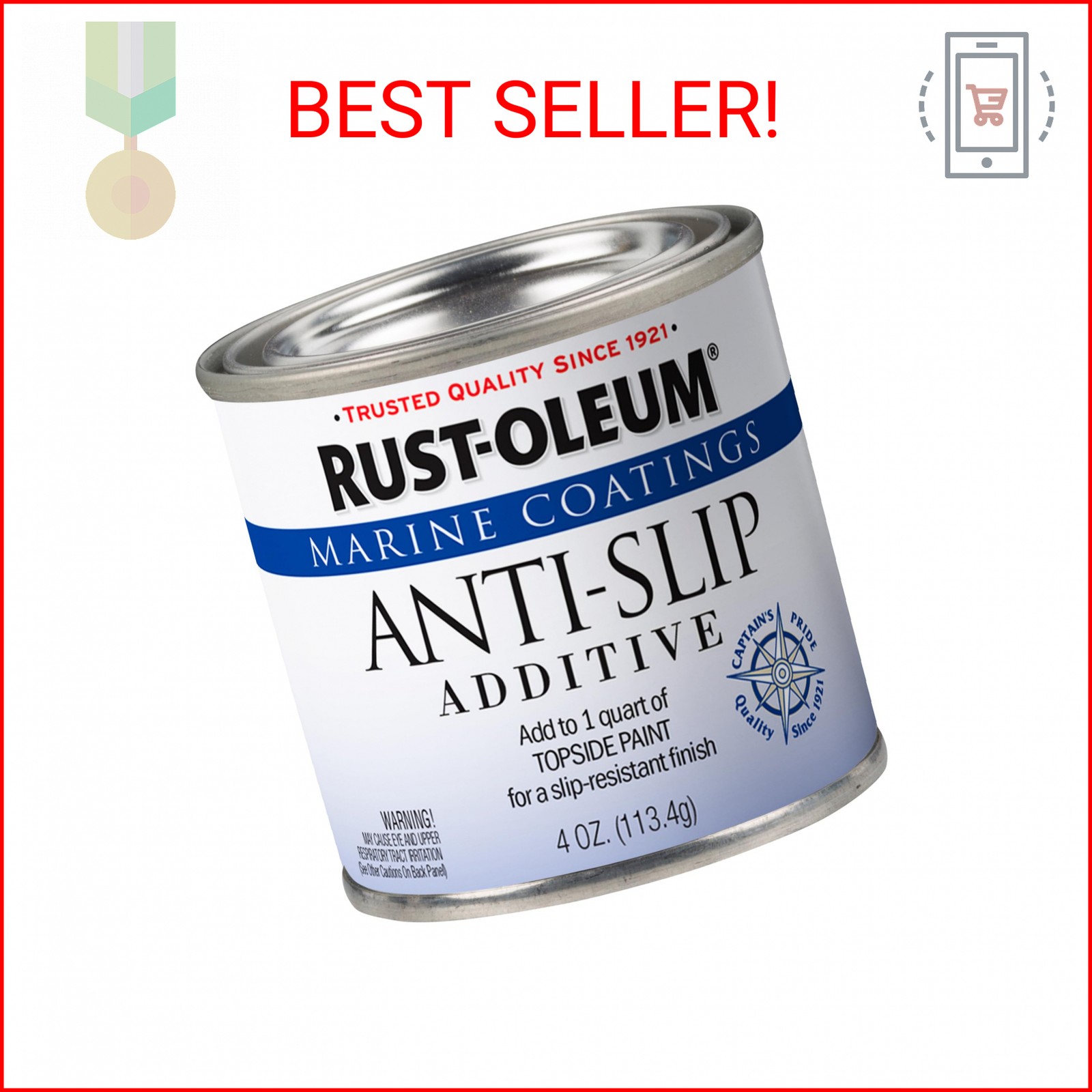 Rust-Oleum 207009 Marine Anti-Slip Additive, Half Pint