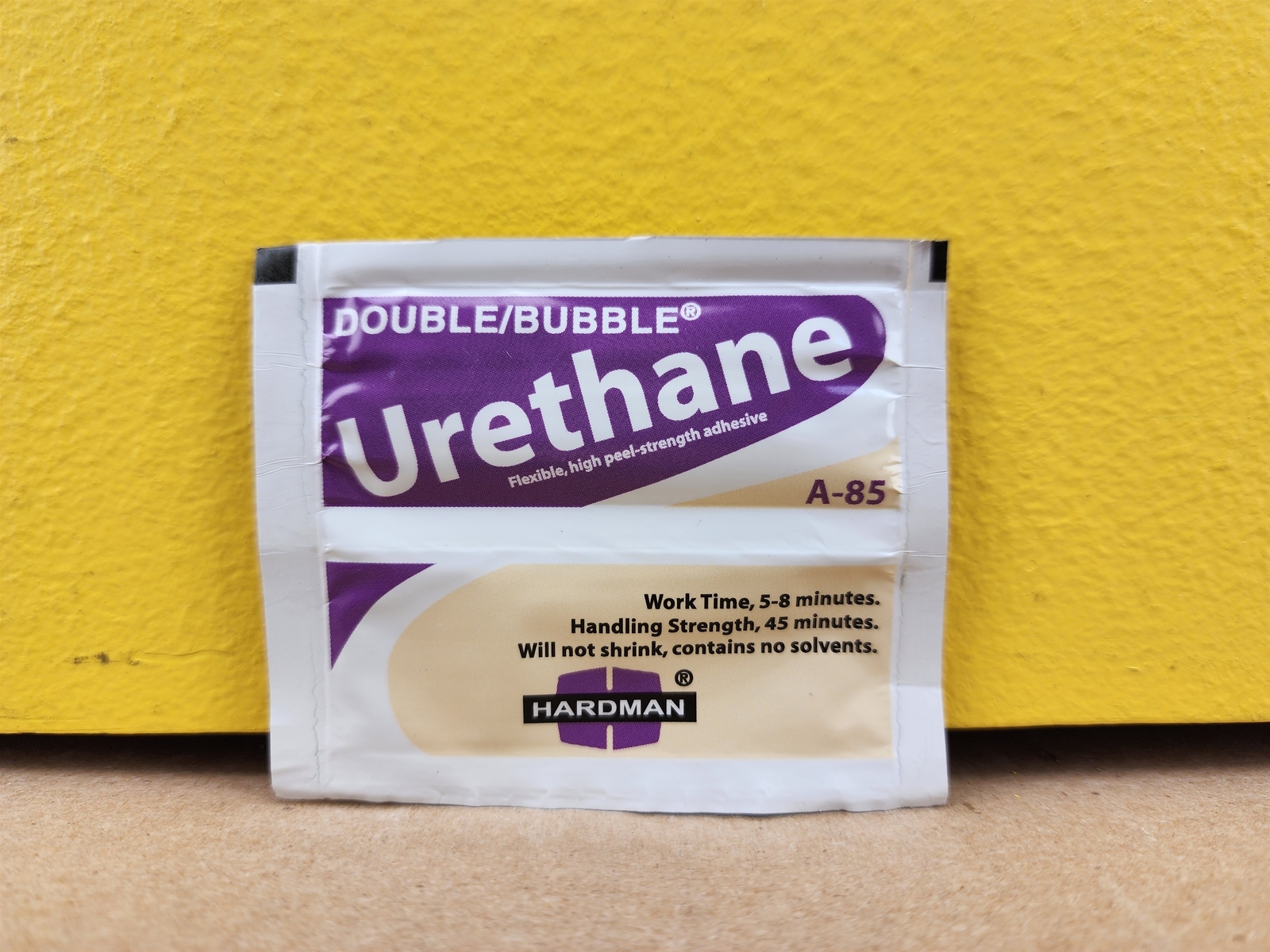 Hardman 04024 Double/Bubble Urethane A-85 Adhesive, Purple 3.5g Packet (100/box)