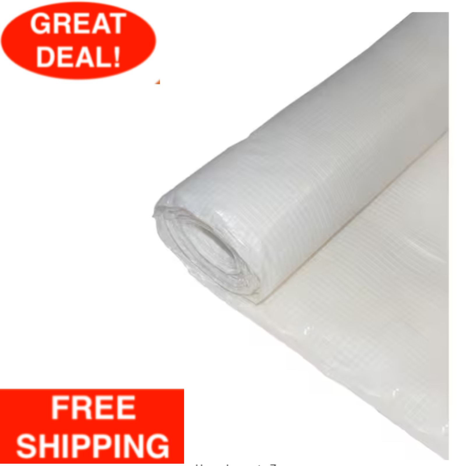 10 ft. x 100 ft. Clear Flame Retardant String-Reinforced Plastic Sheeting