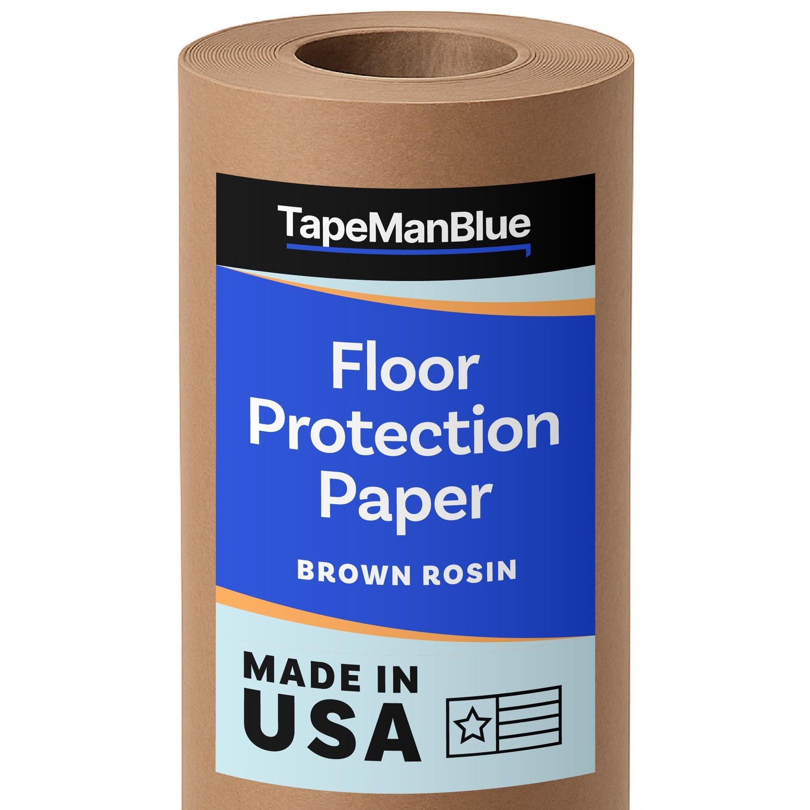 TapeManBlue Floor Protection Paper, 36 inch x 166 ft Roll, Made in USA, 69# Brow