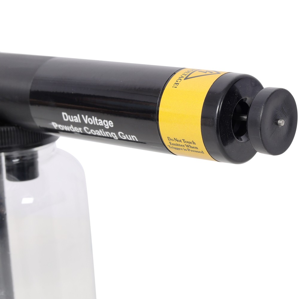 15KV 25KV Dual Voltage Powder Coating Gun, 120V, Clear Bottle