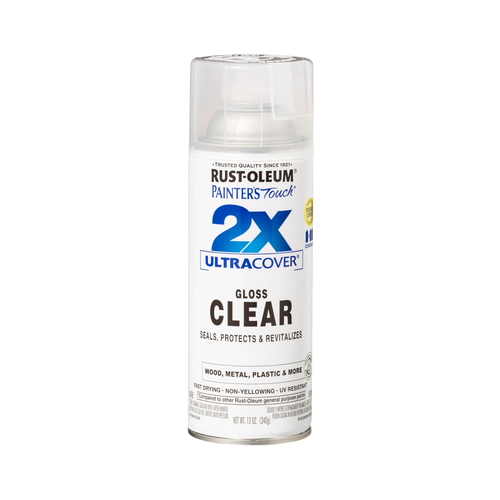 Rust-Oleum Painter’s Touch 2X Ultra Cover 12 Ounce (Pack of 1), Gloss Clear