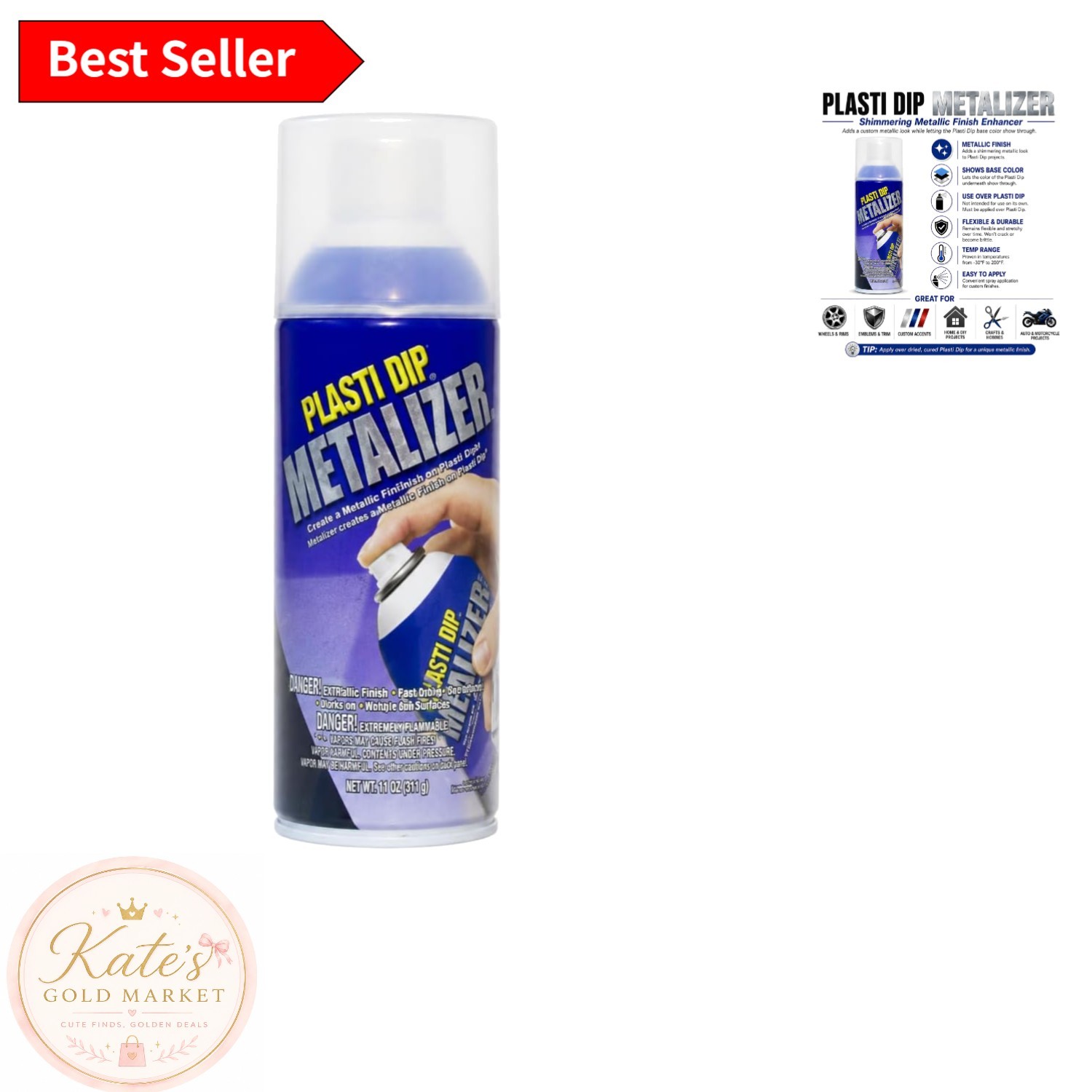 Flexible Silver Metalizer Spray 11 oz – Create Stunning Metallic Effects Indoors