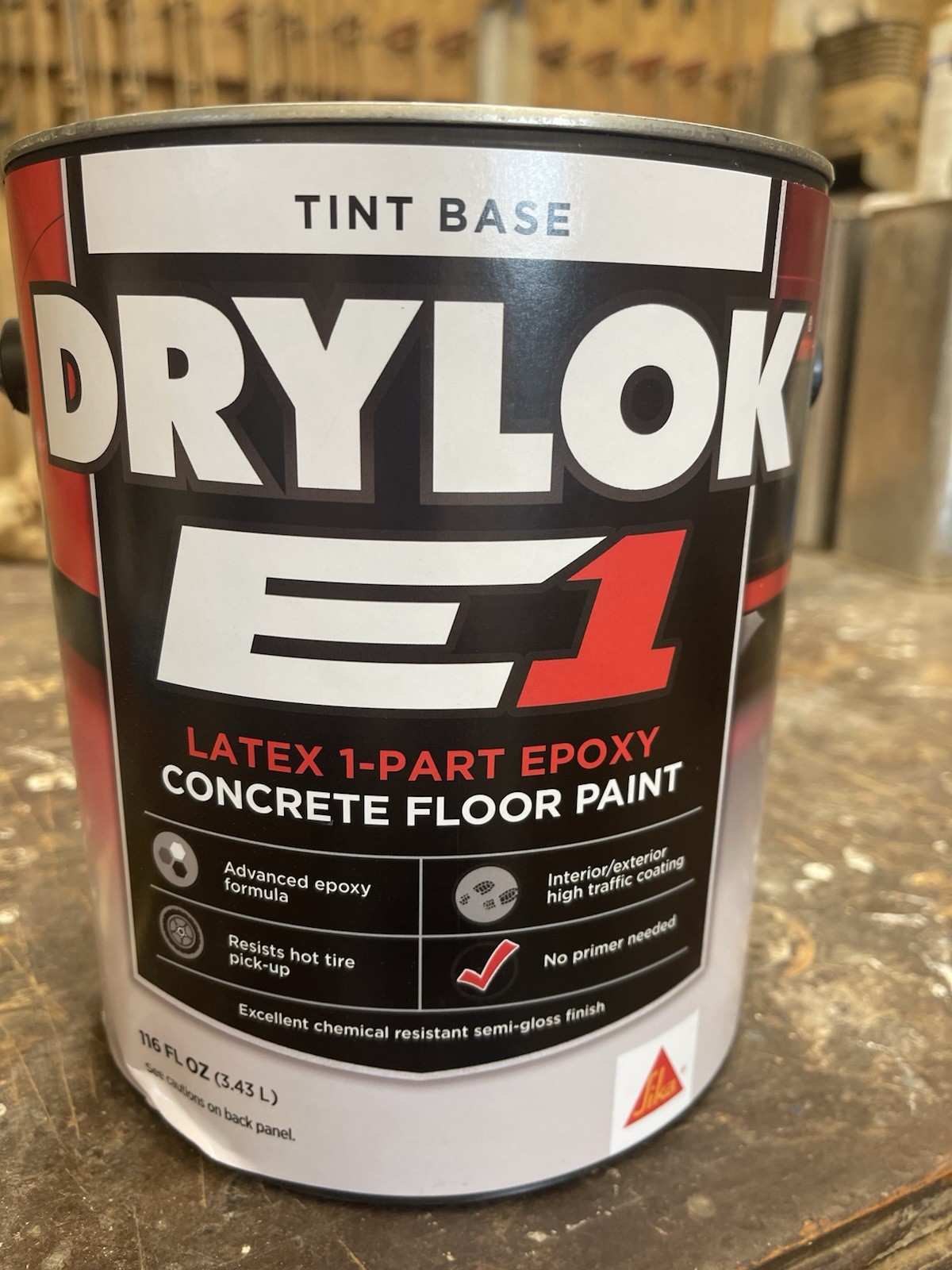 DRYLOK E1 One-Part Epoxy Concrete Floor Paint /1 Gal./ Custom Machine Gray