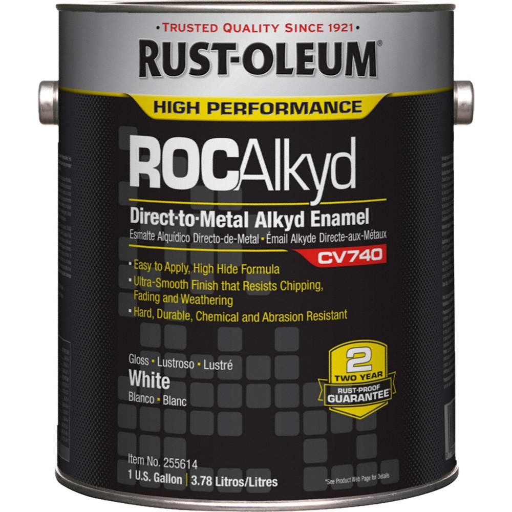 RUST-OLEUM 255614 1 GAL 100 VOC DTM Alkyd Gloss White 6DNW9