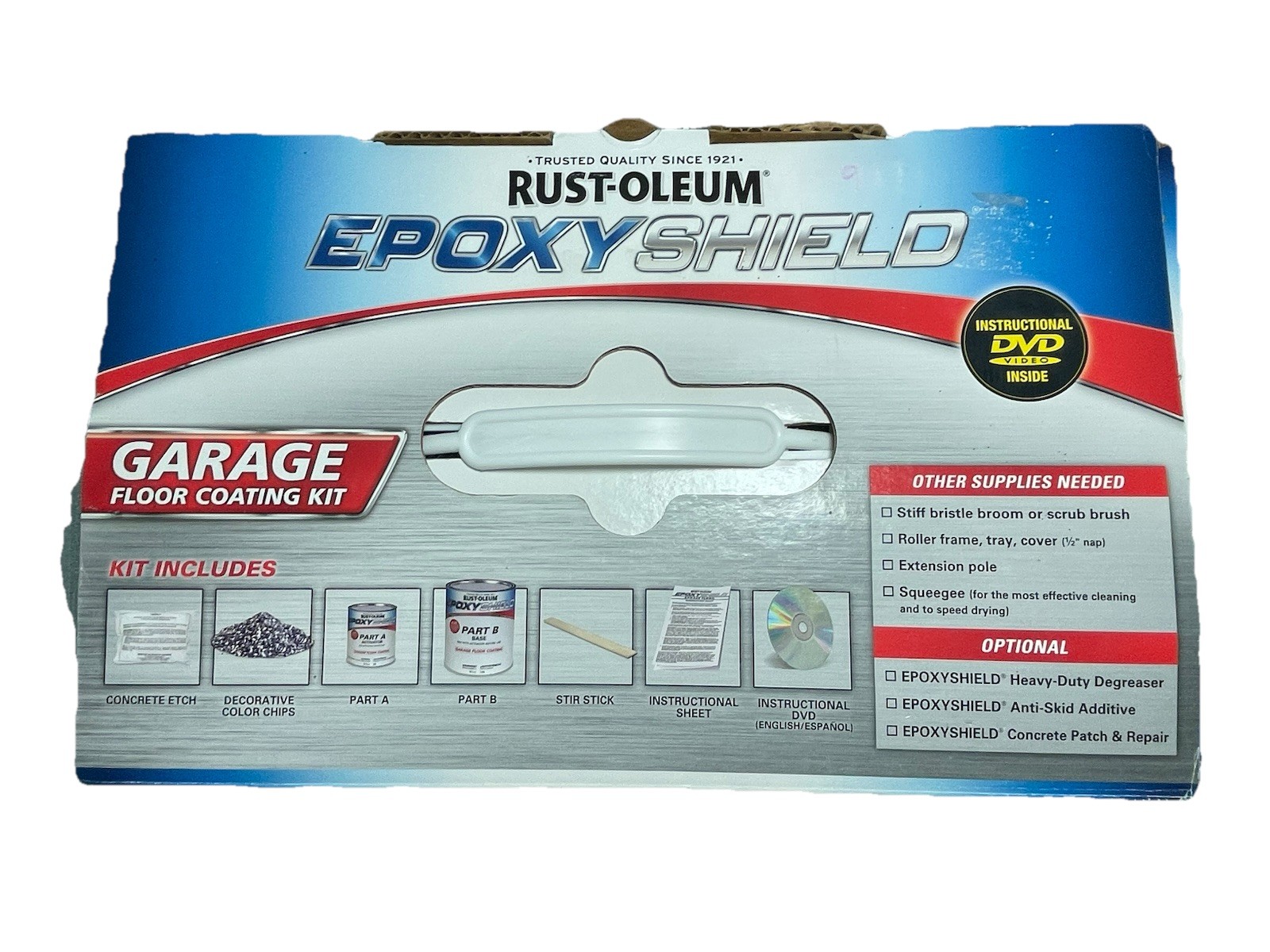 Rust Oleum Epoxy Shield Garage Floor Coating Gray 2 Part Durable Paint Kit