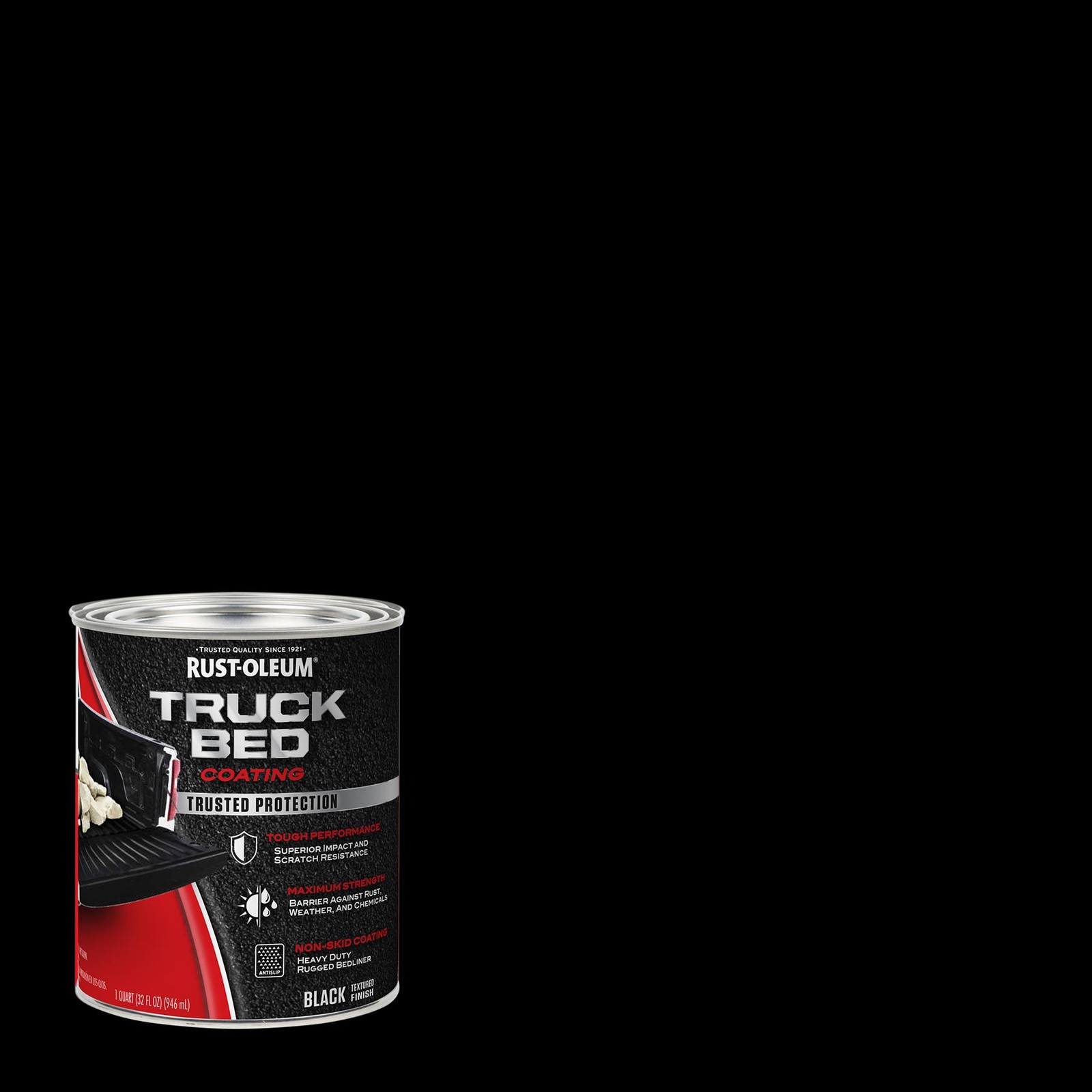 Rust-Oleum Automotive Truck Bed Coating, Black, Quart – 342668
