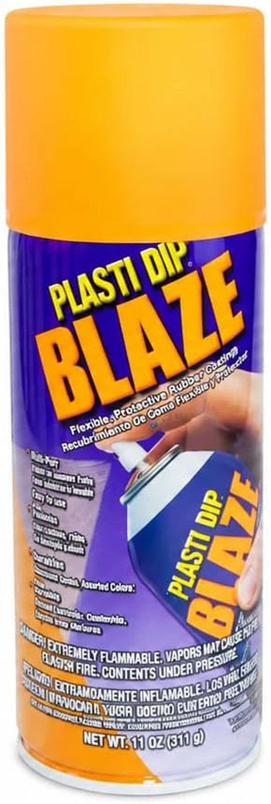 Blaze Orange 11 Oz Spray – Fluorescent Peelable Rubber Coating, High Visibility