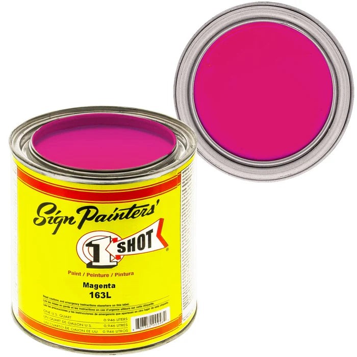 1 Shot Lettering Enamel Magenta 163L – 4oz Pinstriping Paint