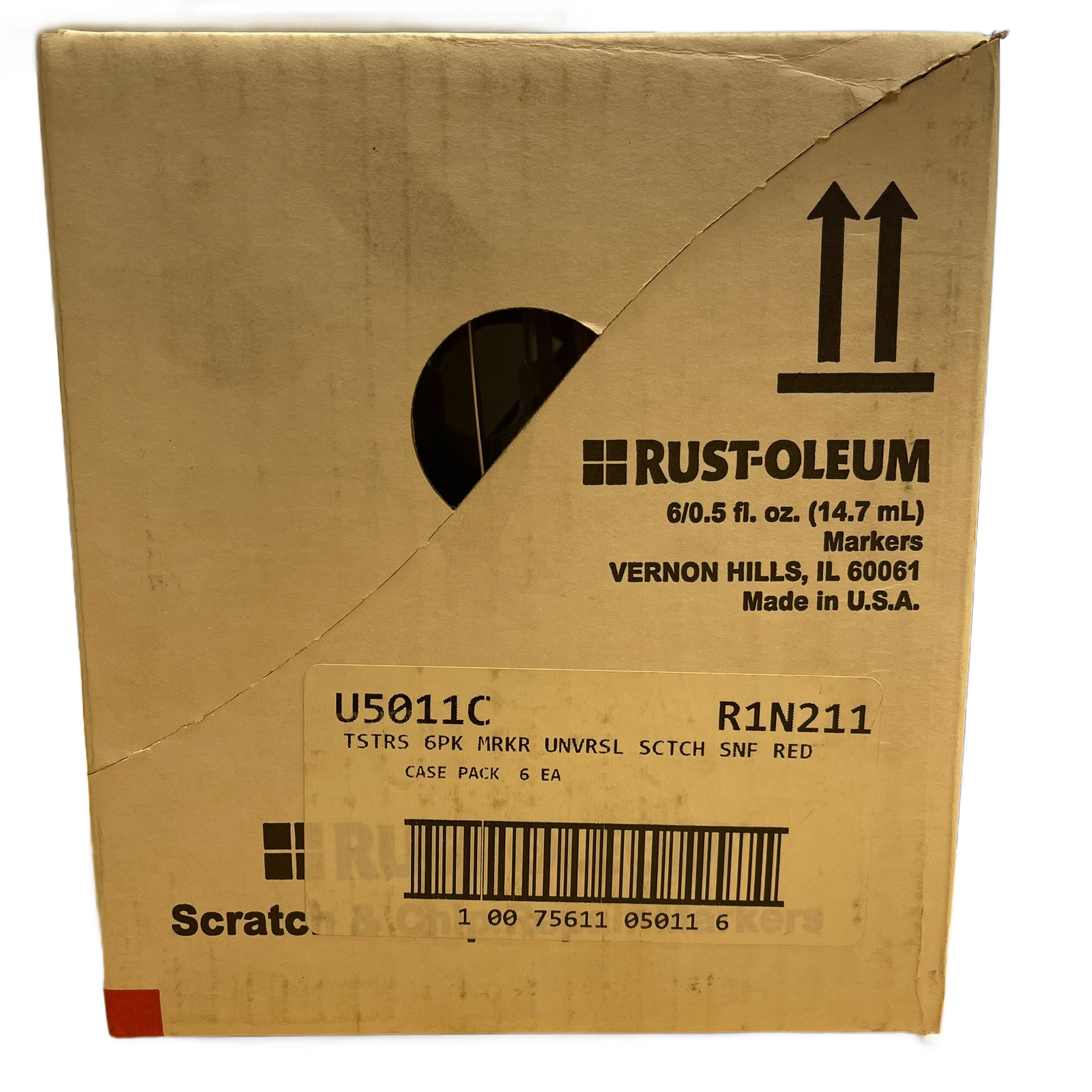 Rust-Oleum Universal Red Scratch & Chip Repair Paint Pen 0.5oz – 2-in-1 (6 Pack)