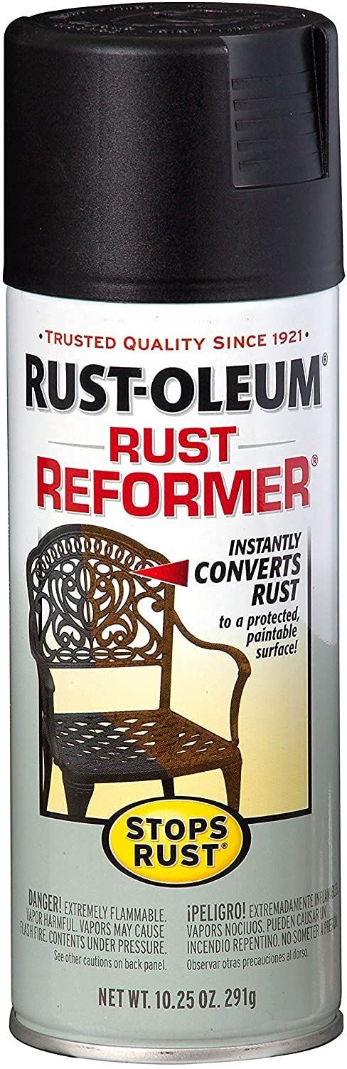 Rust-Oleum “Stops Rust” Rust Reformer, Aerosol 10.25 oz Flat Black- 215215