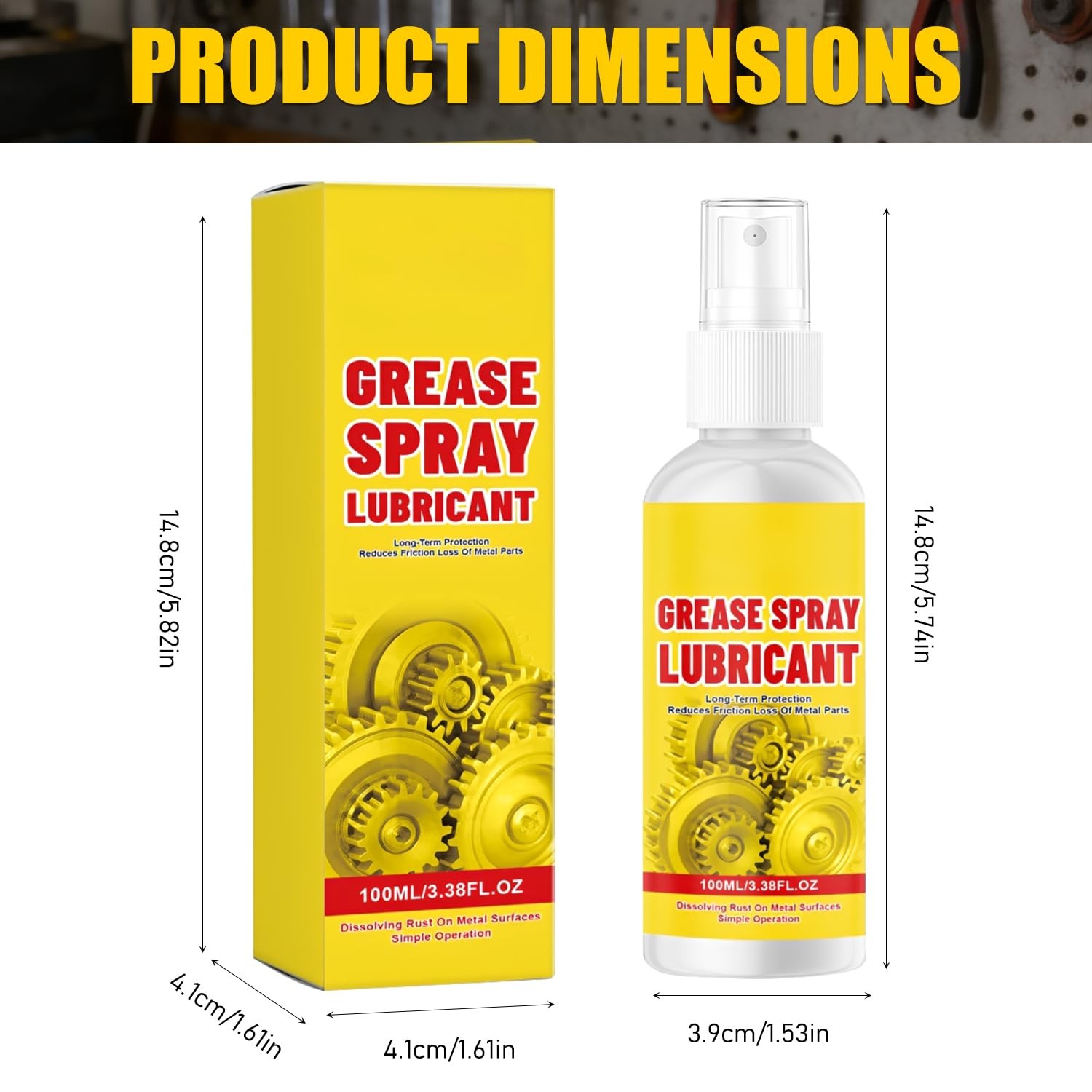 2Pcs Anti-Rust Lubricant Spray & Rust Remover, Remover for Metal,…