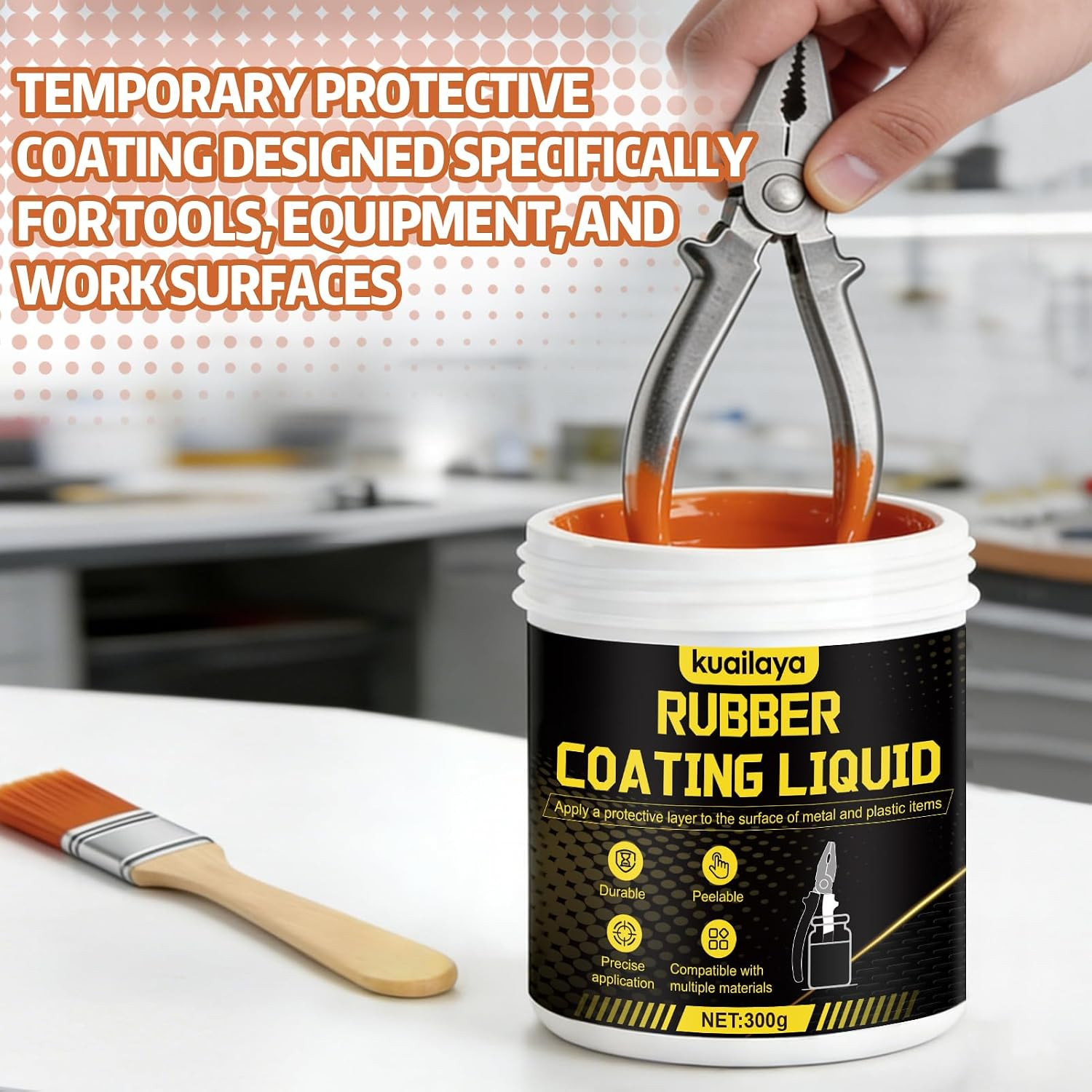 Rubber Dip for Tools, Liquid Rubber Dip Tool Handle Dip Coating Effective Protec