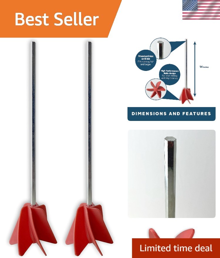 Stylish 14″ Paint Stirrer for Drill – Ideal for Paint, Coating & Adhesive Mixing