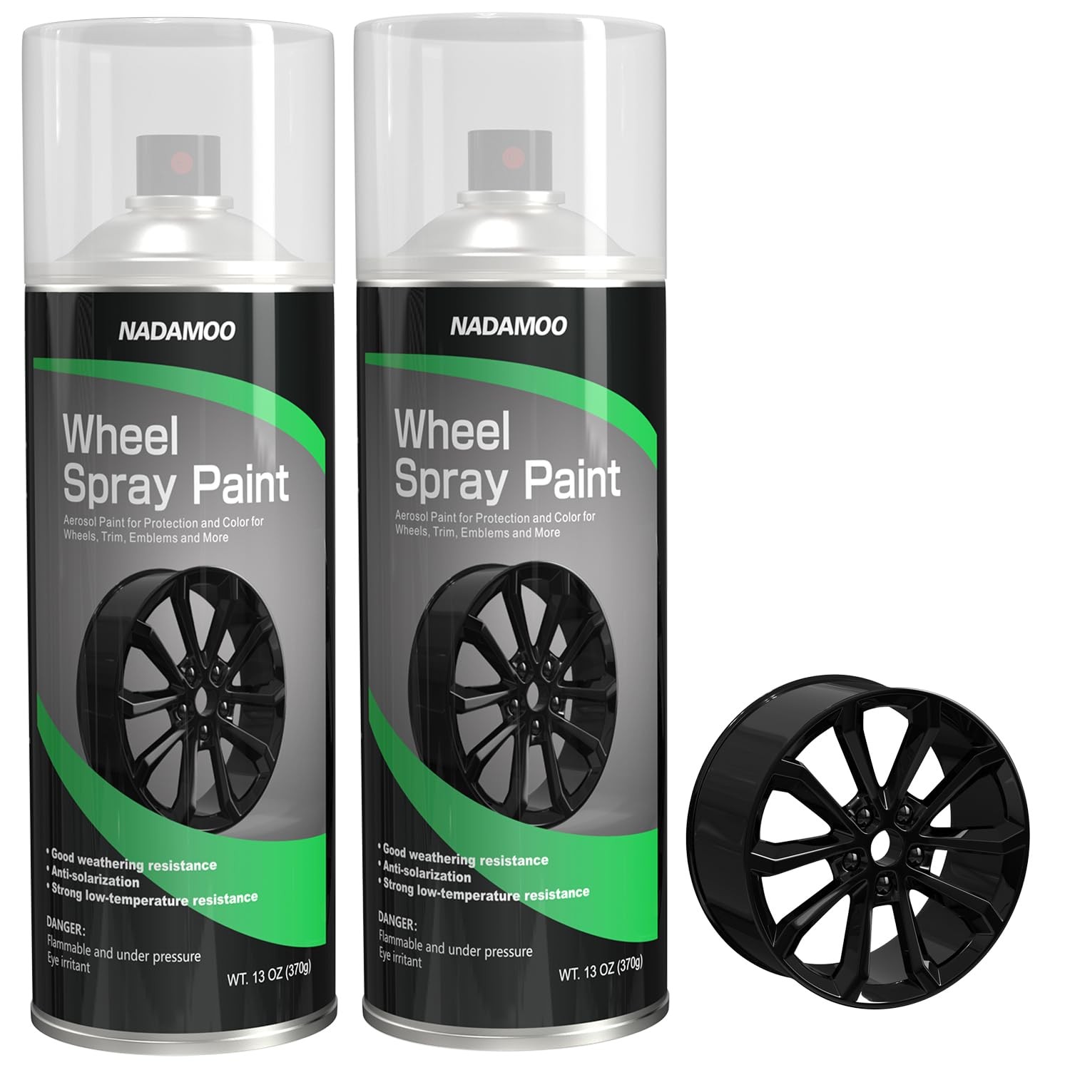NADAMOO Aluminum Wheel Rim Paint Protective Clear Coat, Satin Finish, 2 Cans