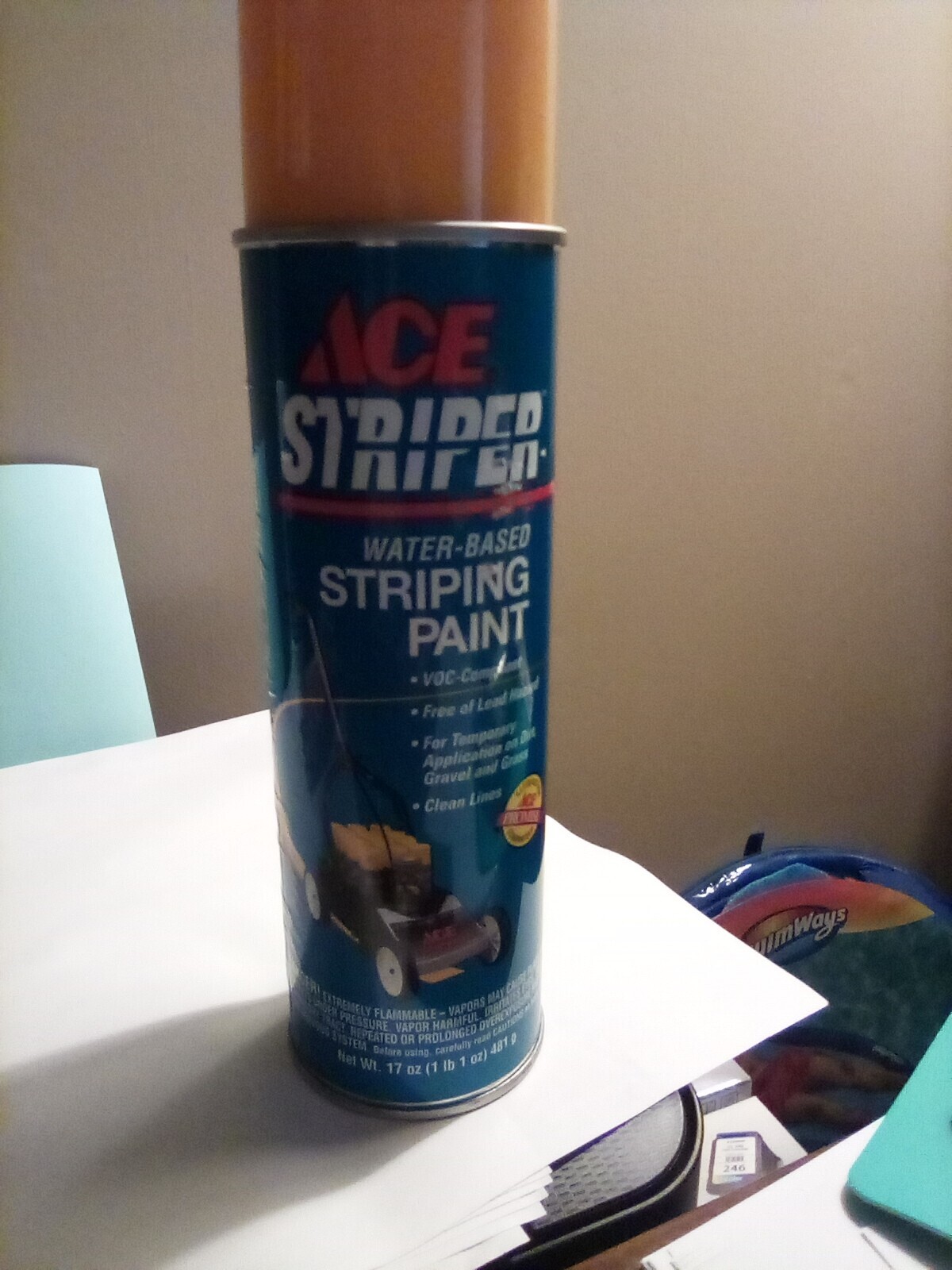 Ace Water-Based Athletic Field Striping Paint -Yellow, 17 oz FREE SHIP