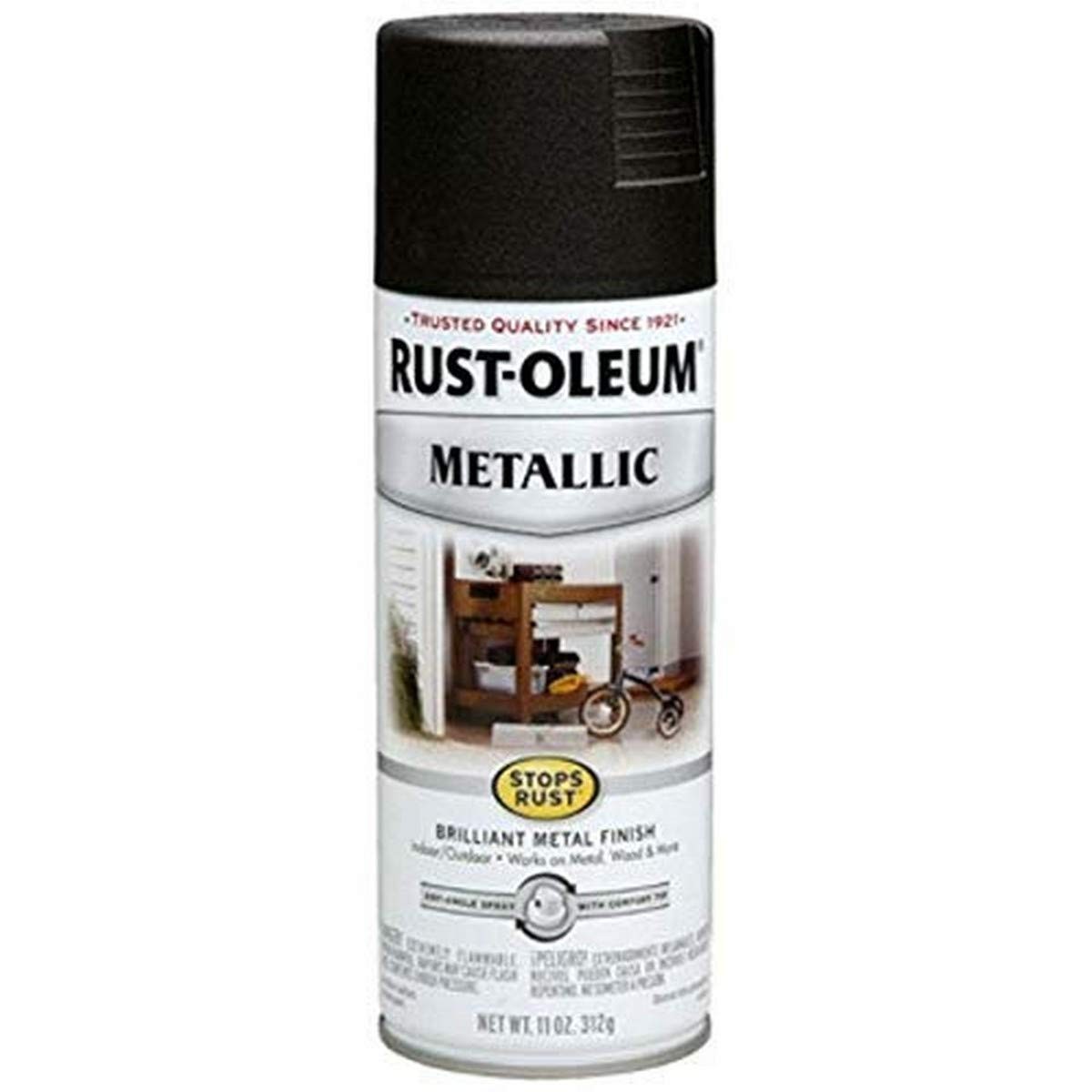Rust-Oleum 248636 Stops Rust Metallic 11 Ounce (Pack of 1), Oil Rubbed Bronze
