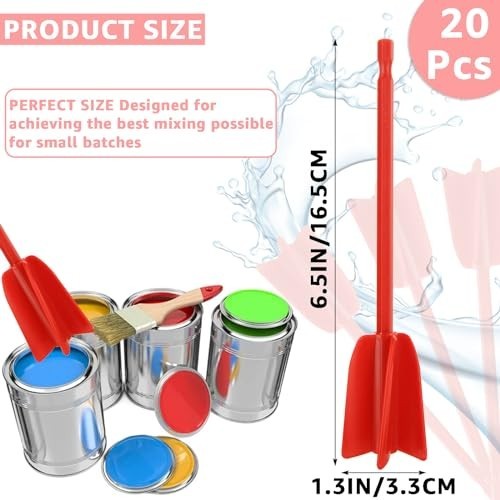 20 Pcs Paint Mixer Drill Attachments, Helix Stirrer for Resin, Epoxy & Silicone