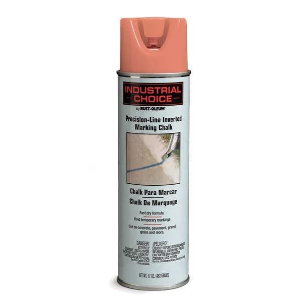 Rust-Oleum 205233 Inverted Marking Chalk Aerosol, 17 Oz, Apwa Orange, Water