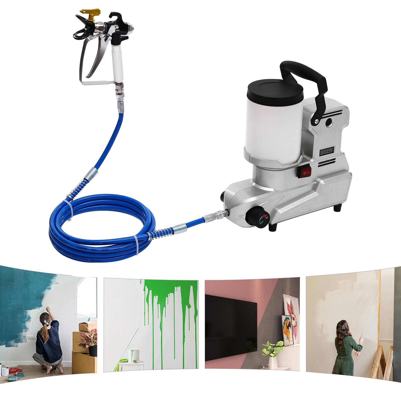 2.5L Airless Electric Paint Sprayer High Pressure Paint Sprayer Painter 120MPa