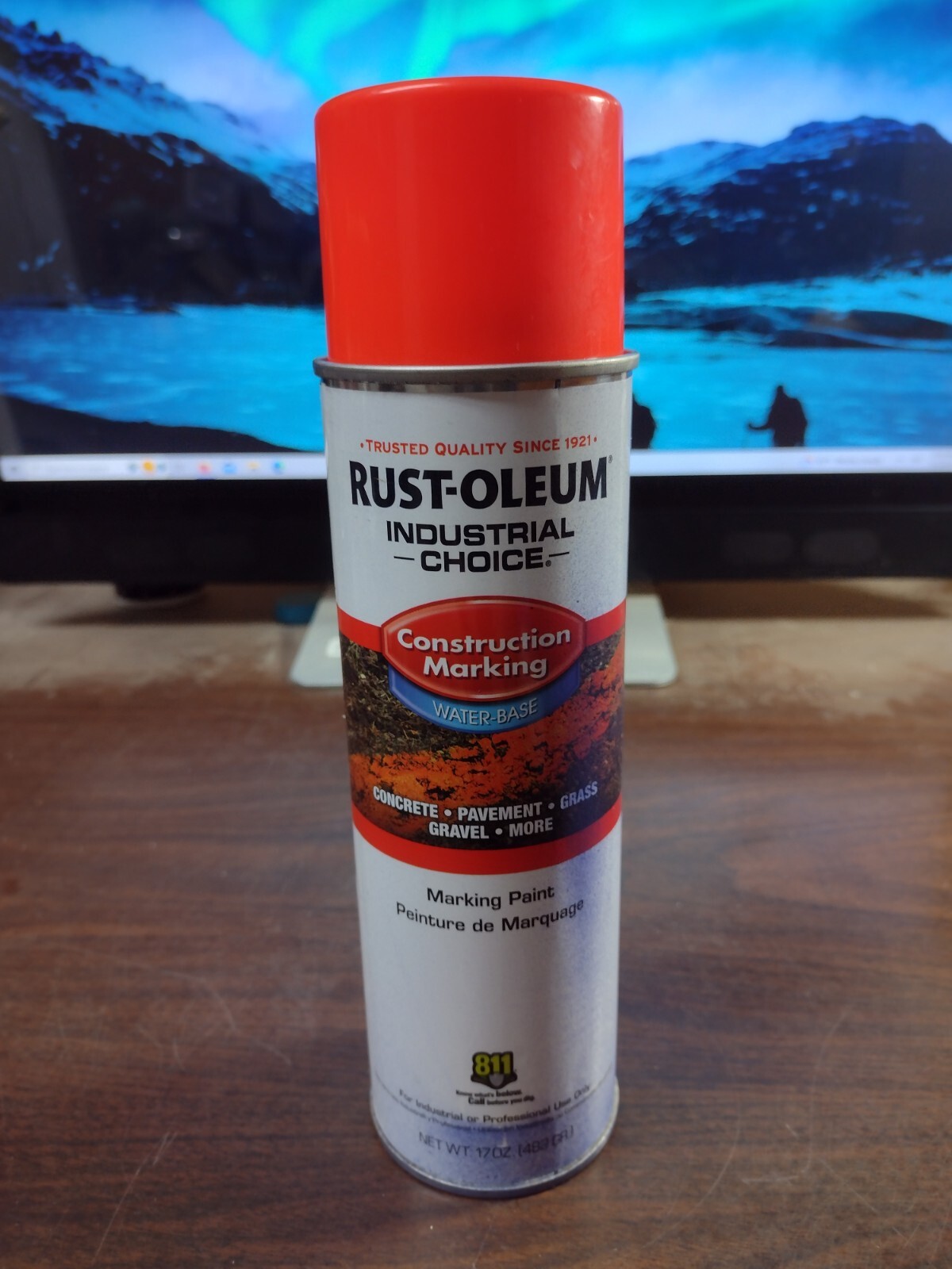 RUST-OLEUM 264699 CONSTRUCTION MARKING PAINT FLUORESCENT RED/ORANGE 17 oz NEW